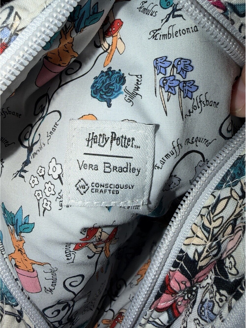 Vera Bradley Harry Potter Herbology Sling Backpack Retired Floral Crossbody - Picture 5 of 7